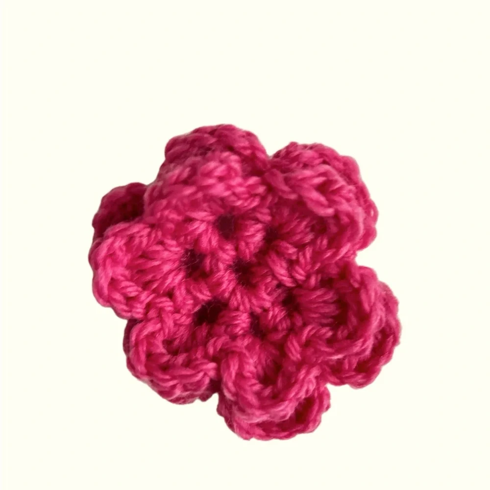 HAND CRAFTED Colorful Floral Four Crocheted Dog Collar Flowers Attachments